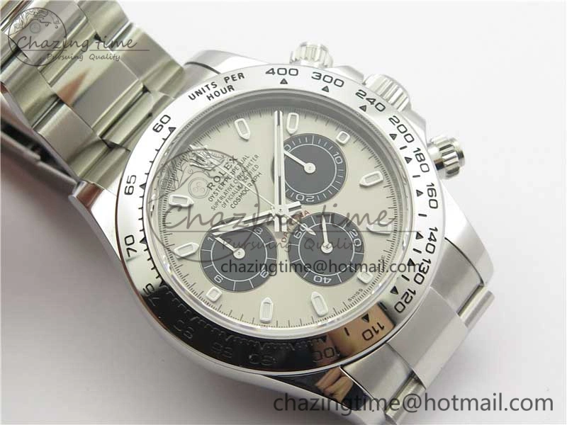 Daytona 116509 SS Noob 1:1 Best Edition 904L SS Case and Bracelet Gray Black Dial SA4130 V3