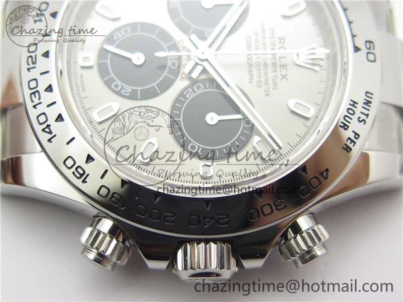 Daytona 116509 SS Noob 1:1 Best Edition 904L SS Case and Bracelet Gray Black Dial SA4130 V3