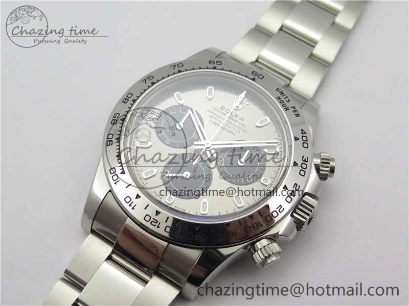 Daytona 116509 SS Noob 1:1 Best Edition 904L SS Case and Bracelet Gray Black Dial SA4130 V3