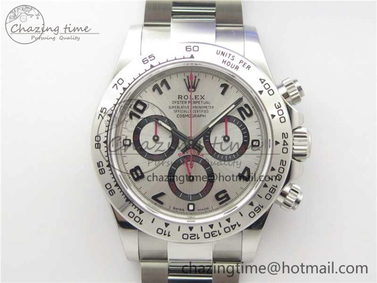 Daytona 116509 SS Noob 1:1 Best Edition 904L SS Case and Bracelet Silver Dial SA4130 V3