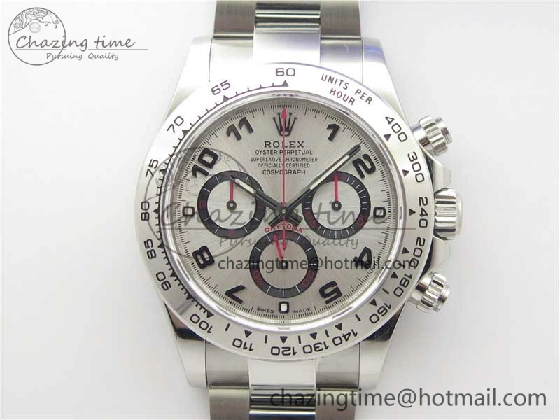 Daytona 116509 SS Noob 1:1 Best Edition 904L SS Case and Bracelet Silver Dial SA4130 V3