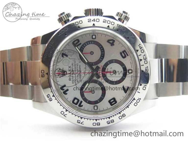 Daytona 116509 SS Noob 1:1 Best Edition 904L SS Case and Bracelet Silver Dial SA4130 V3