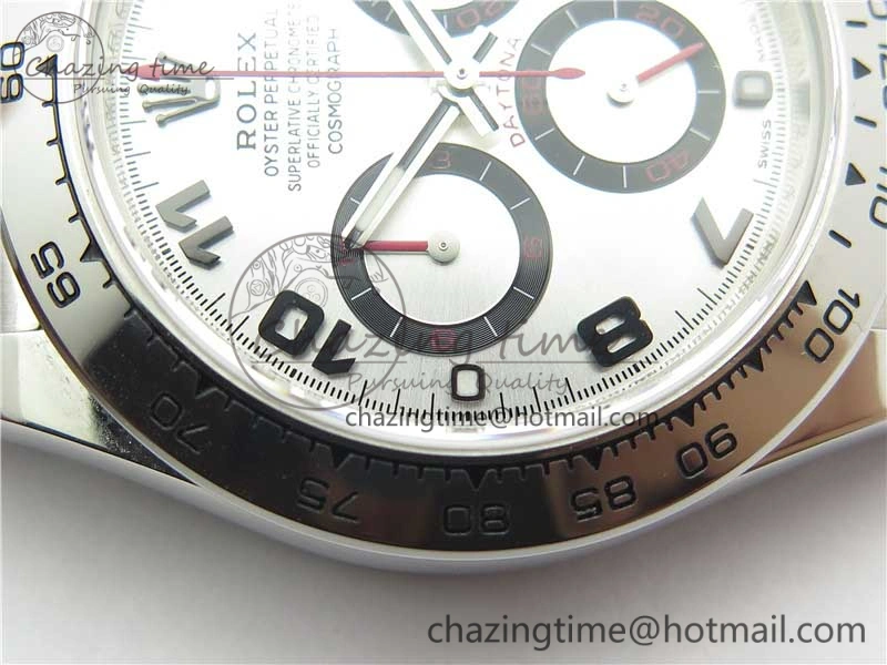 Daytona 116509 SS Noob 1:1 Best Edition 904L SS Case and Bracelet Silver Dial SA4130 V3