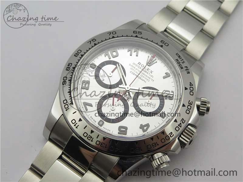 Daytona 116509 SS Noob 1:1 Best Edition 904L SS Case and Bracelet Silver Dial SA4130 V3