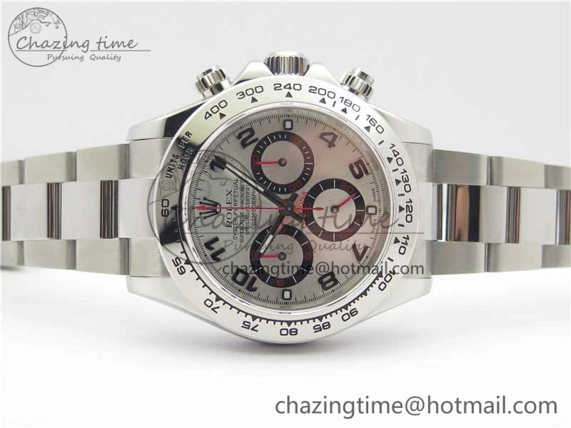 Daytona 116509 SS Noob 1:1 Best Edition Silver Dial On SS Bracelet  A7750