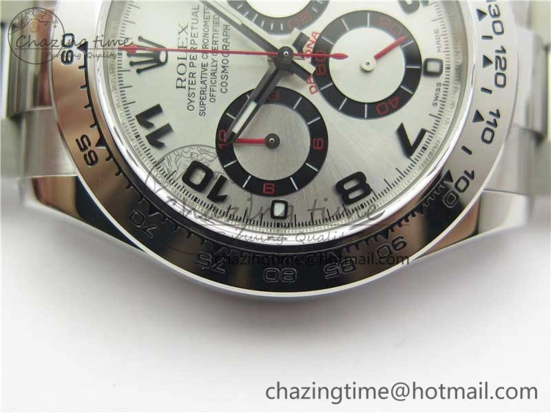 Daytona 116509 SS Noob 1:1 Best Edition Silver Dial On SS Bracelet  A7750
