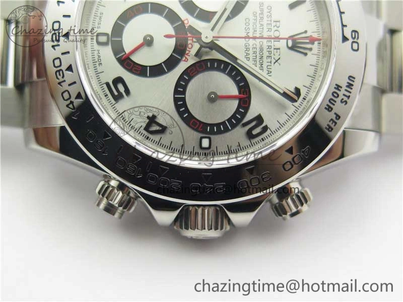 Daytona 116509 SS Noob 1:1 Best Edition Silver Dial On SS Bracelet  A7750
