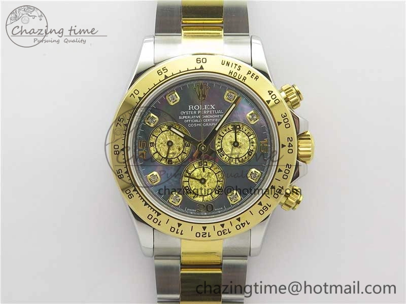 Daytona 116509 SS YG BLF Best Edition Gay MOP Dial on SS YG Bracelet A4130