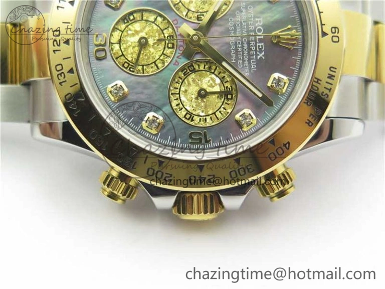 Daytona 116509 SS YG BLF Best Edition Gay MOP Dial on SS YG Bracelet A4130