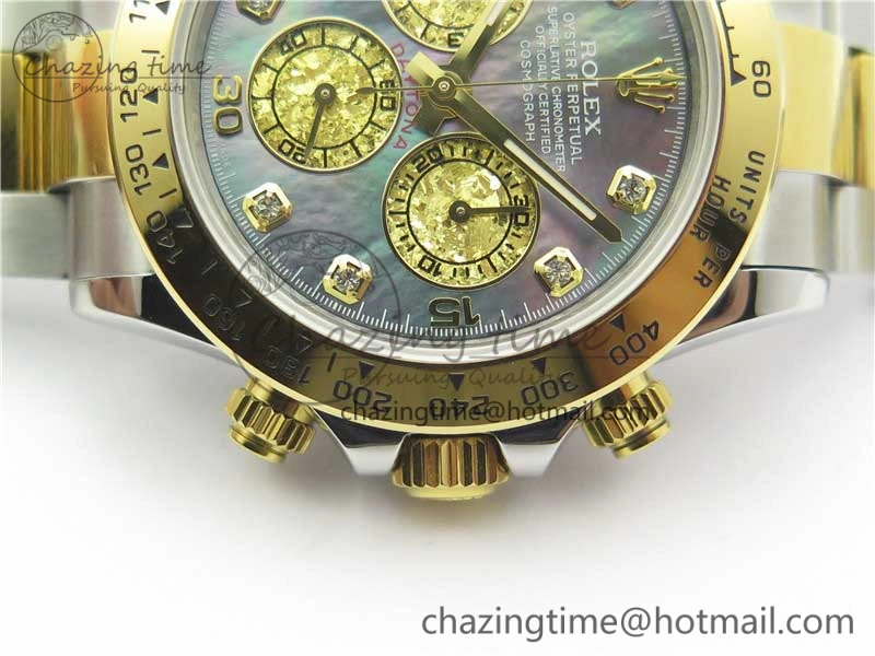 Daytona 116509 SS YG BLF Best Edition Gay MOP Dial on SS YG Bracelet A4130