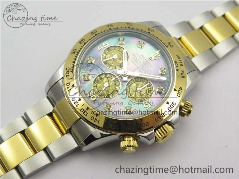 Daytona 116509 SS YG BLF Best Edition Gay MOP Dial on SS YG Bracelet A4130