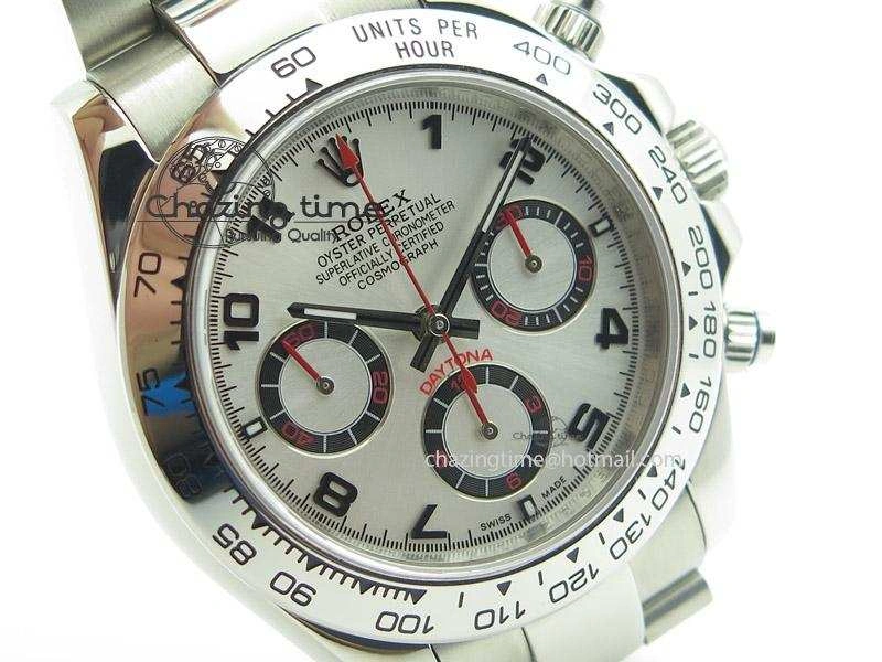 Daytona 116509 White Dial On SS Bracelet A7750 JF