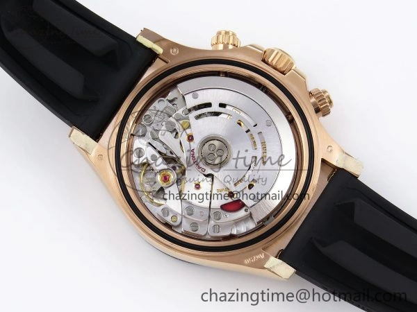Daytona 116515 1:1 Best Edition Clean Factory Black Ceramic Bezel Champagne Diamond Markers Dial on Oysterflex Rubber Strap A4130
