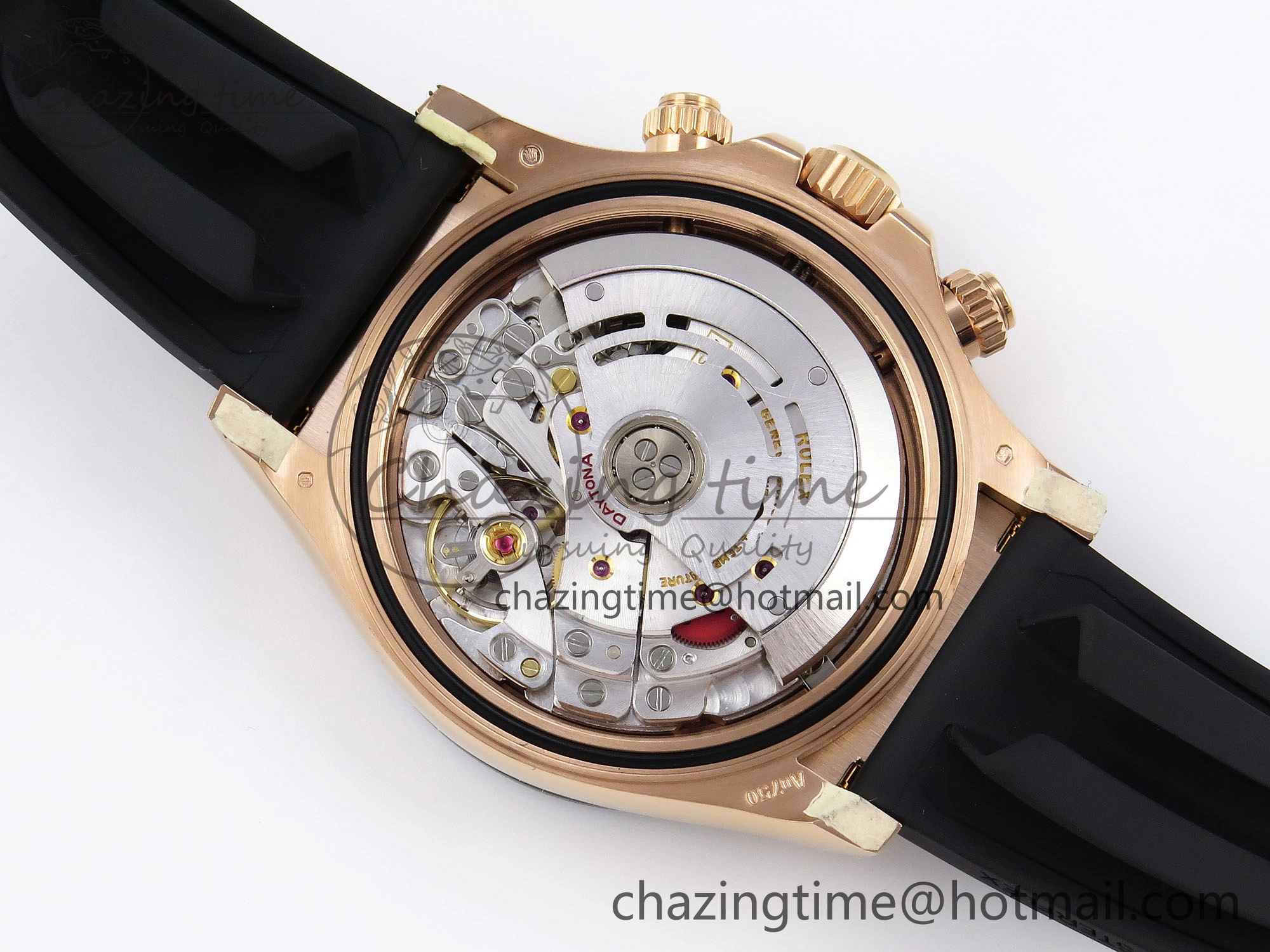 Daytona 116515 1:1 Best Edition Clean Factory Black Ceramic Bezel Champagne Diamond Markers Dial on Oysterflex Rubber Strap A4130