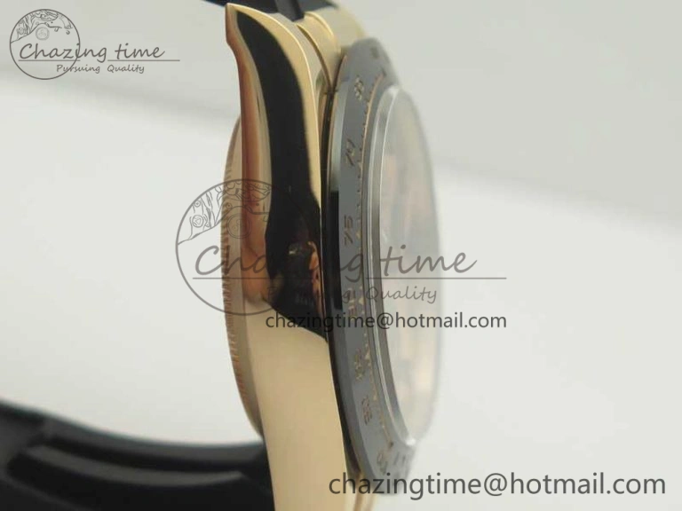 Daytona 116515 ARF 1:1 Best Edition Rose Gold Dial On Black Rubber Strap A4130 Super Clone V2