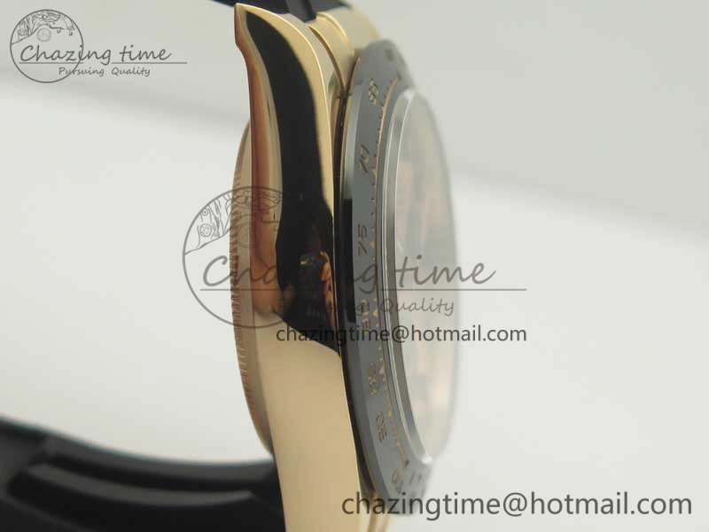 Daytona 116515 ARF 1:1 Best Edition Rose Gold Dial On Black Rubber Strap A4130 Super Clone V2