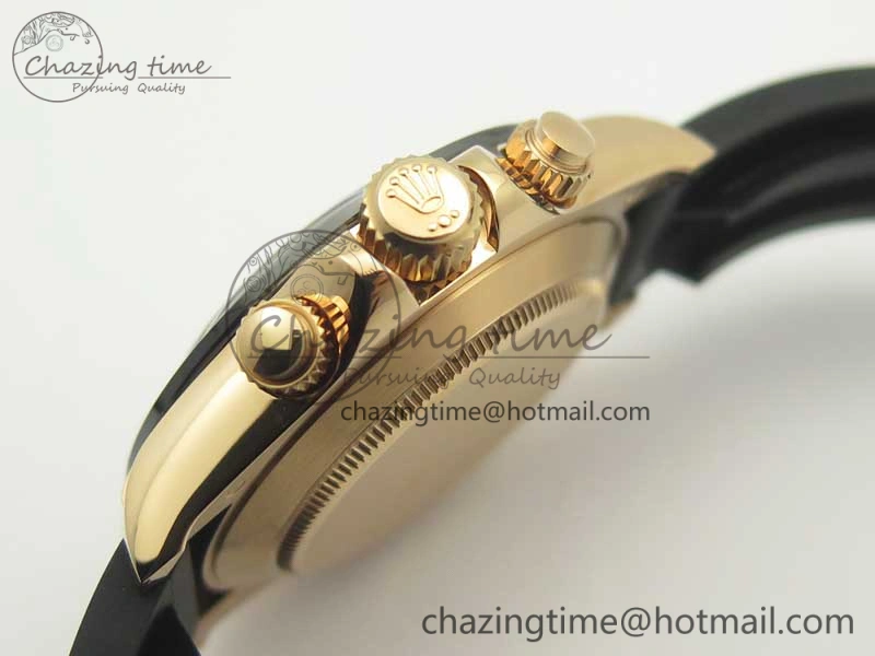Daytona 116515 ARF 1:1 Best Edition Rose Gold Dial On Black Rubber Strap A4130 Super Clone V2
