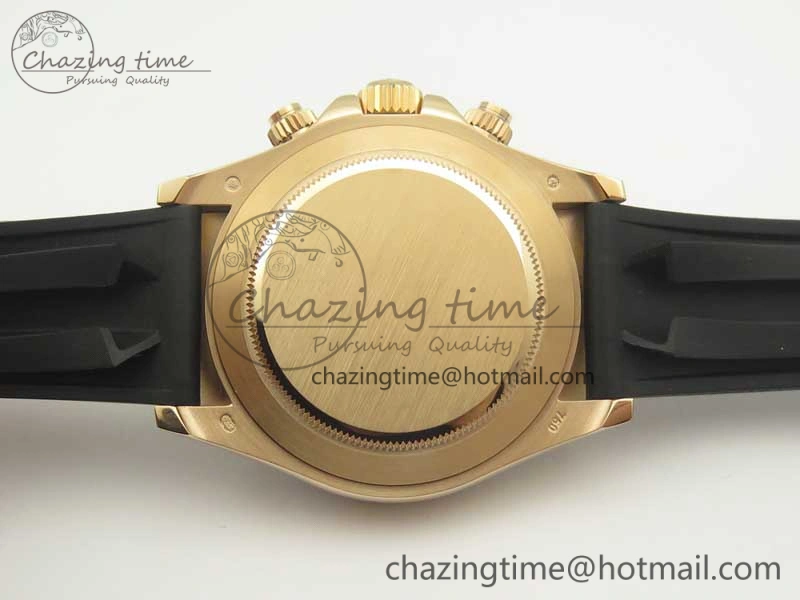 Daytona 116515 ARF 1:1 Best Edition Rose Gold Dial On Black Rubber Strap A4130 Super Clone V2