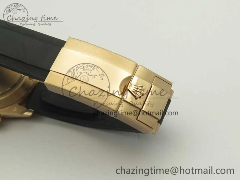 Daytona 116515 ARF 1:1 Best Edition Rose Gold Dial On Black Rubber Strap A4130 Super Clone V2