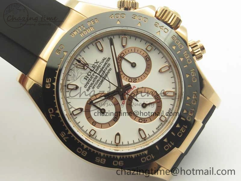 Daytona 116515 ARF 1:1 Best Edition White Dial On Black Rubber Strap A4130 Super Clone V2