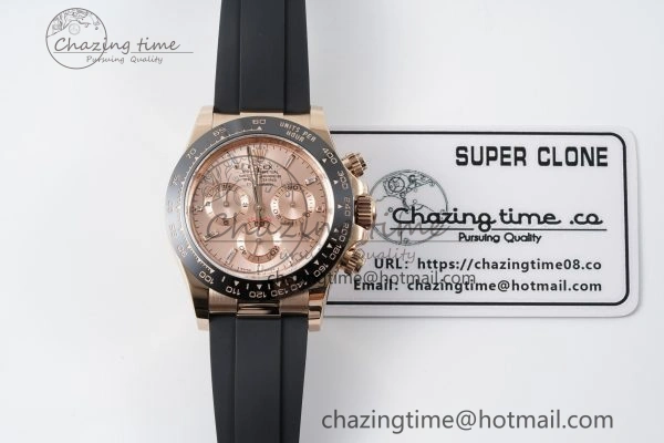 Daytona 116515 BTF 1:1 Best Edition RG Dial on Oysterflex Rubber Strap SA4130 V2
