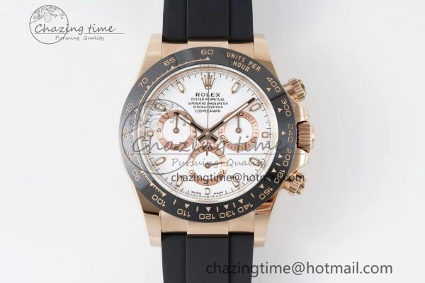 Daytona 116515 BTF 1:1 Best Edition White Dial on Oysterflex Rubber Strap SA4130 V2