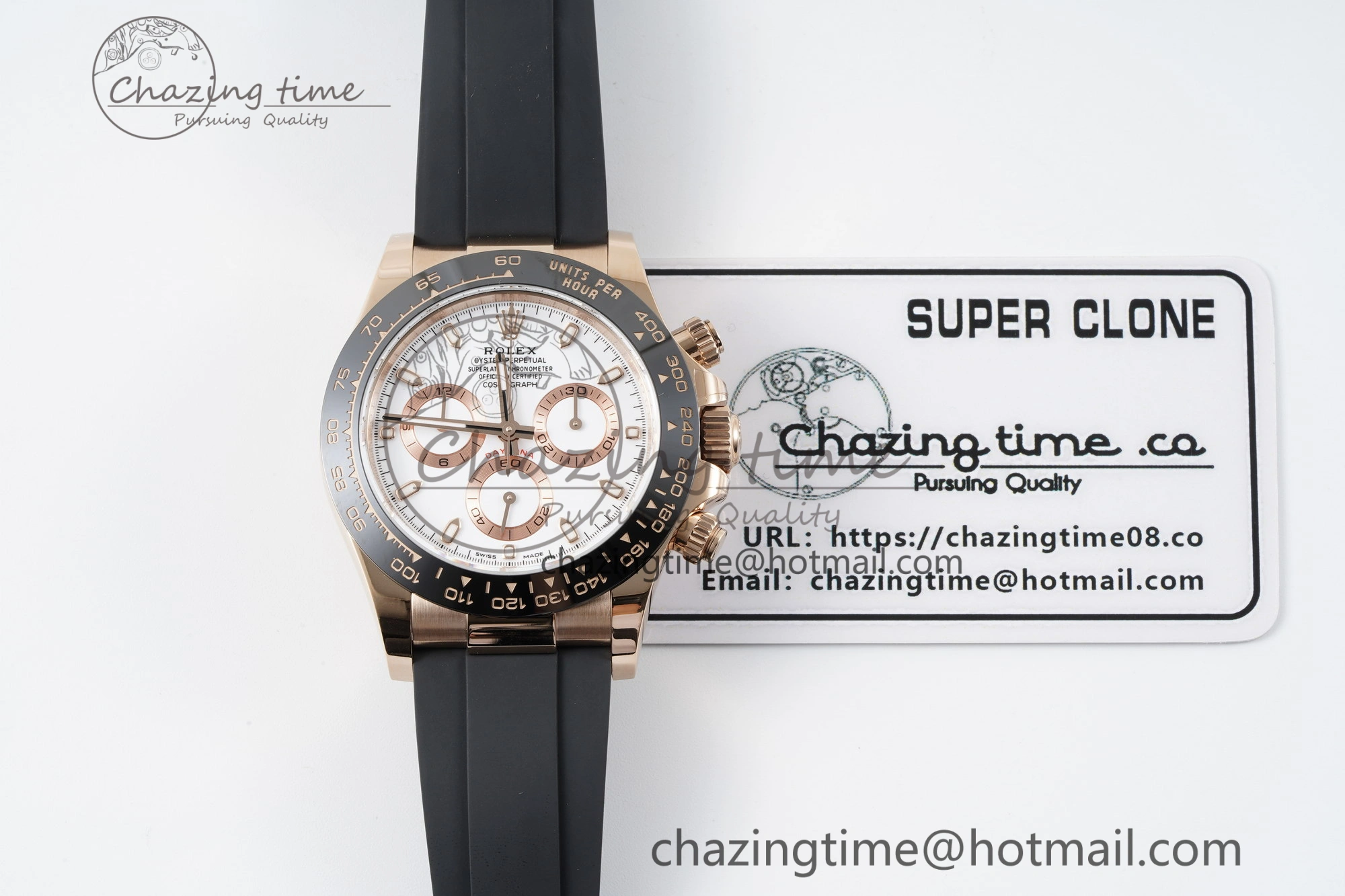 Daytona 116515 BTF 1:1 Best Edition White Dial on Oysterflex Rubber Strap SA4130 V2