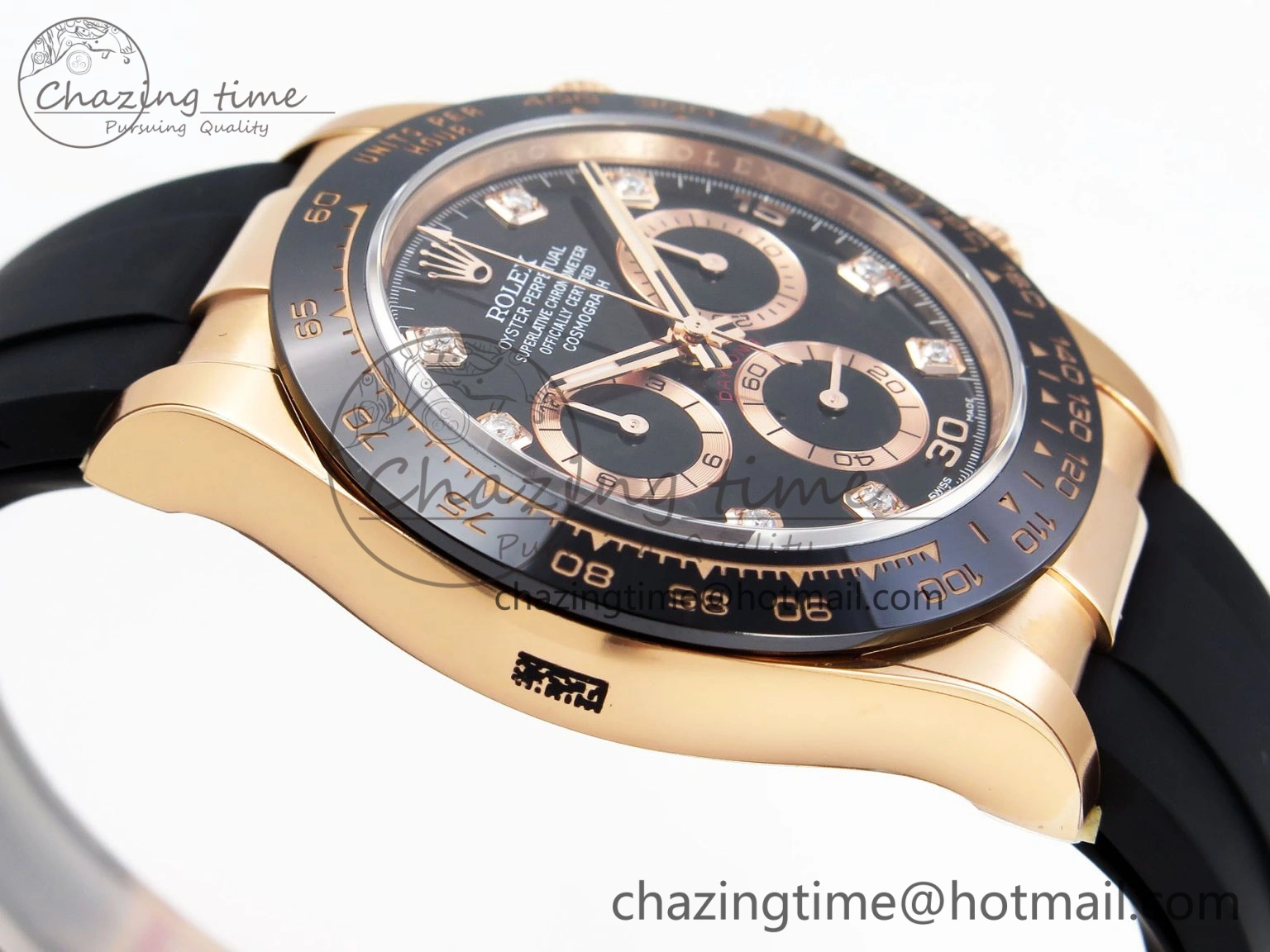 Daytona 116515 Clean 1:1 Best Edition Black Diamonds Dial on Oysterflex Strap SA4130 V2