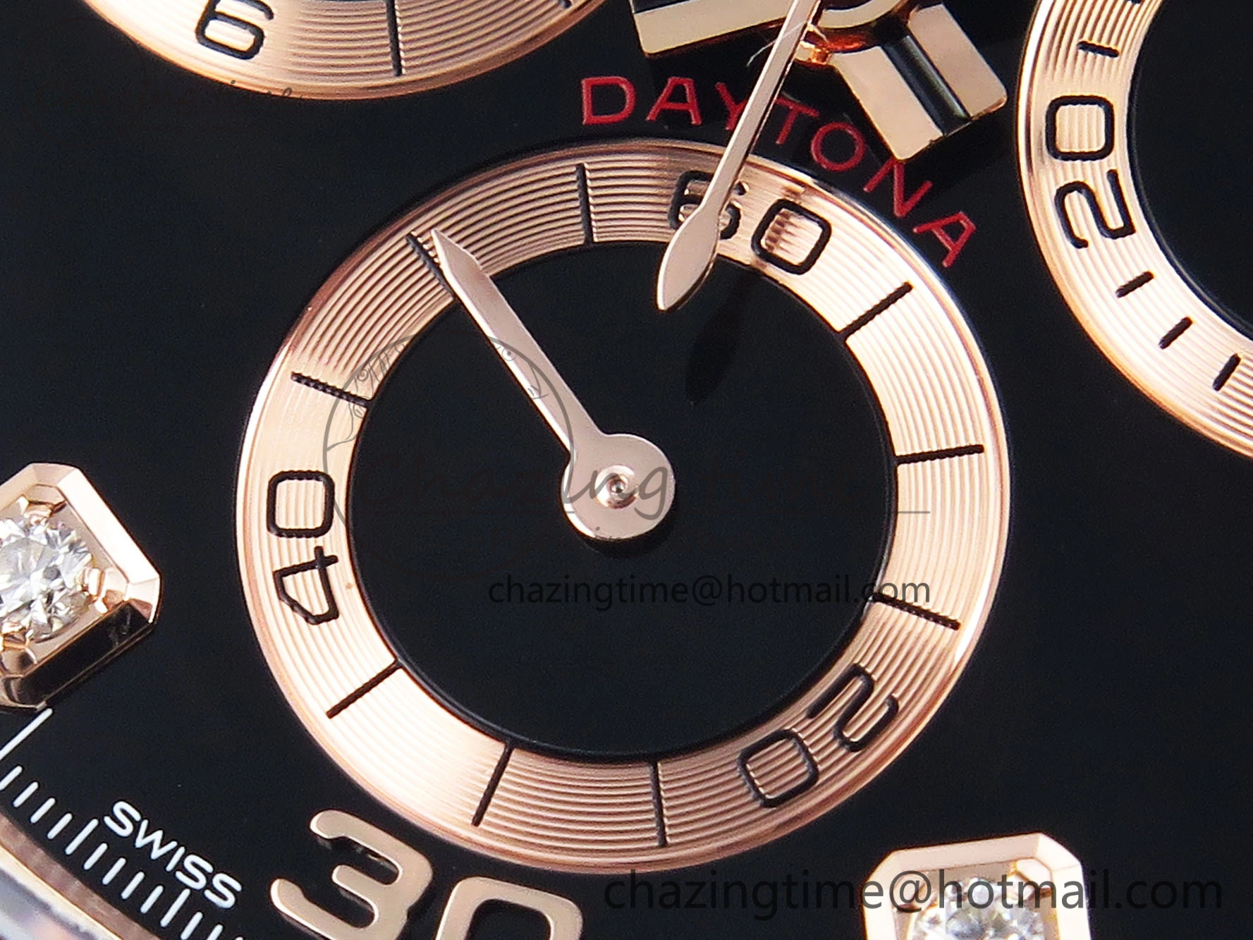 Daytona 116515 Clean 1:1 Best Edition Black Diamonds Dial on Oysterflex Strap SA4130 V2