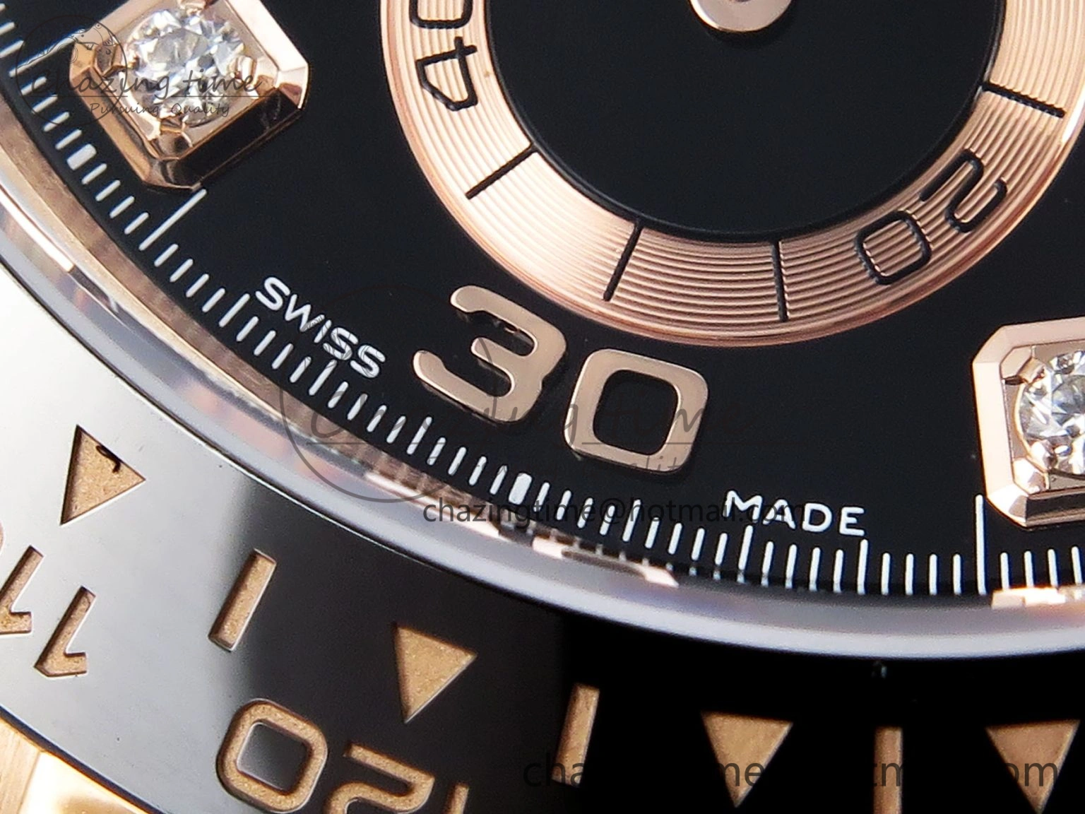 Daytona 116515 Clean 1:1 Best Edition Black Diamonds Dial on Oysterflex Strap SA4130 V2