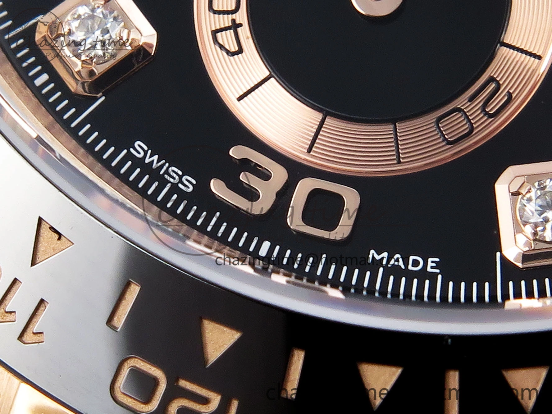 Daytona 116515 Clean 1:1 Best Edition Black Diamonds Dial on Oysterflex Strap SA4130 V2