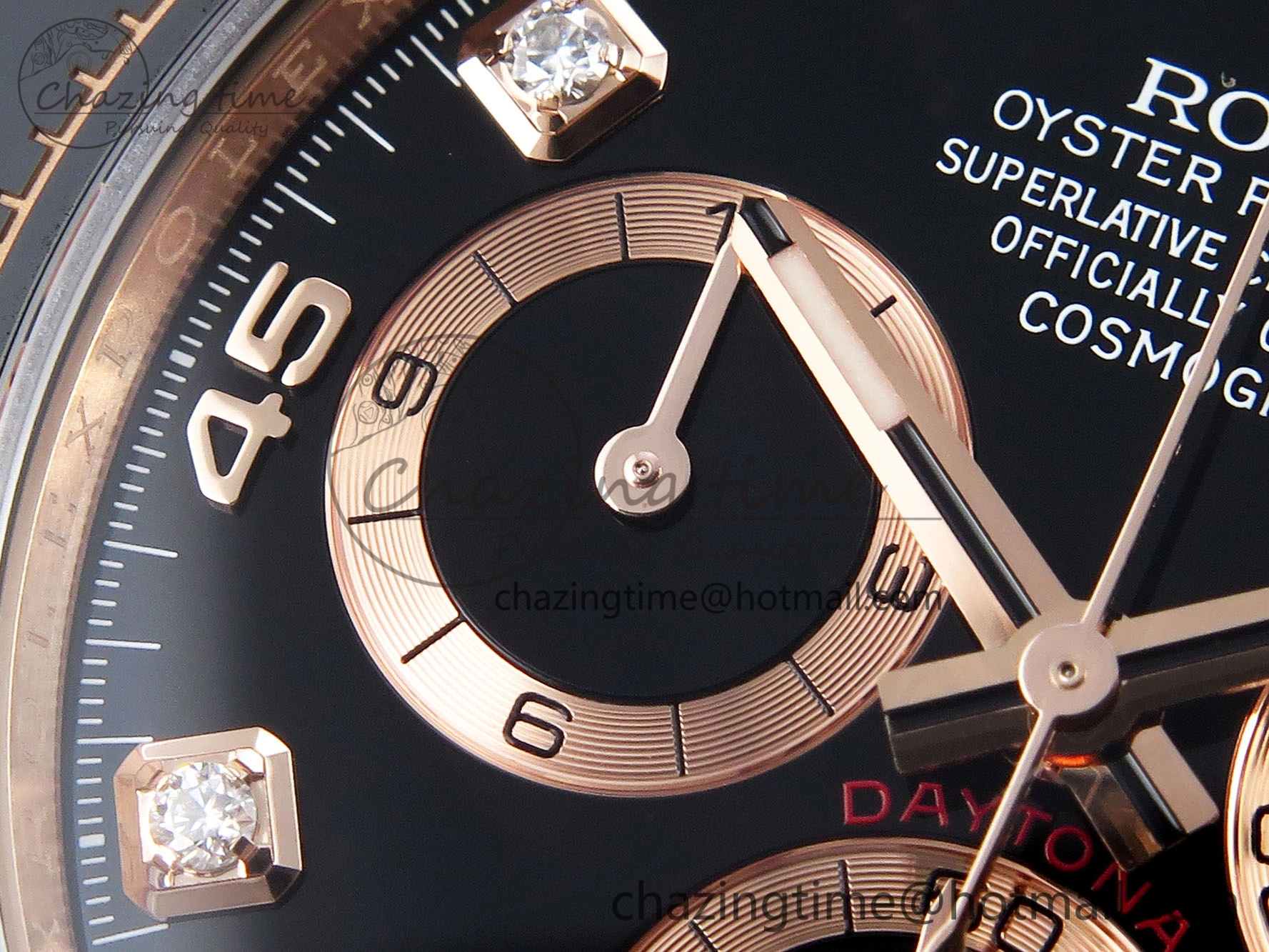 Daytona 116515 Clean 1:1 Best Edition Black Diamonds Dial on Oysterflex Strap SA4130 V2