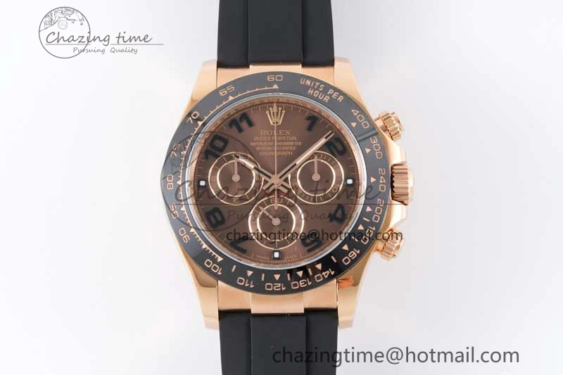 Daytona 116515 Clean 1:1 Best Edition Chocolate Dial Black Markers on Oysterflex Strap SA4130 V2