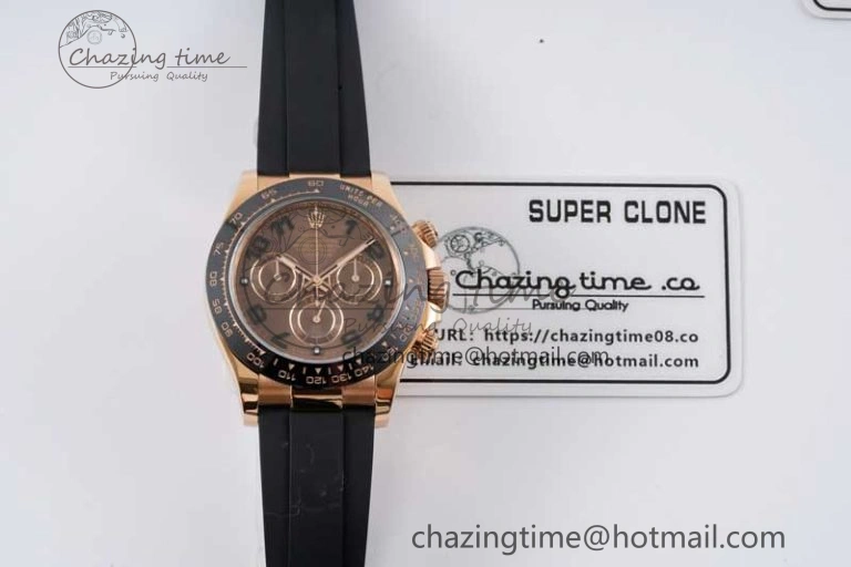 Daytona 116515 Clean 1:1 Best Edition Chocolate Dial Black Markers on Oysterflex Strap SA4130 V2