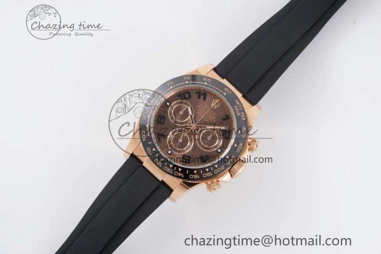 Daytona 116515 Clean 1:1 Best Edition Chocolate Dial Black Markers on Oysterflex Strap SA4130 V2