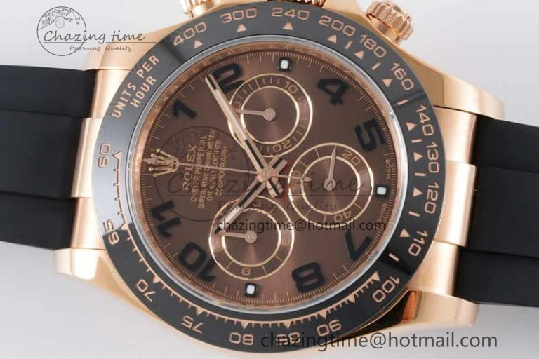 Daytona 116515 Clean 1:1 Best Edition Chocolate Dial Black Markers on Oysterflex Strap SA4130 V2