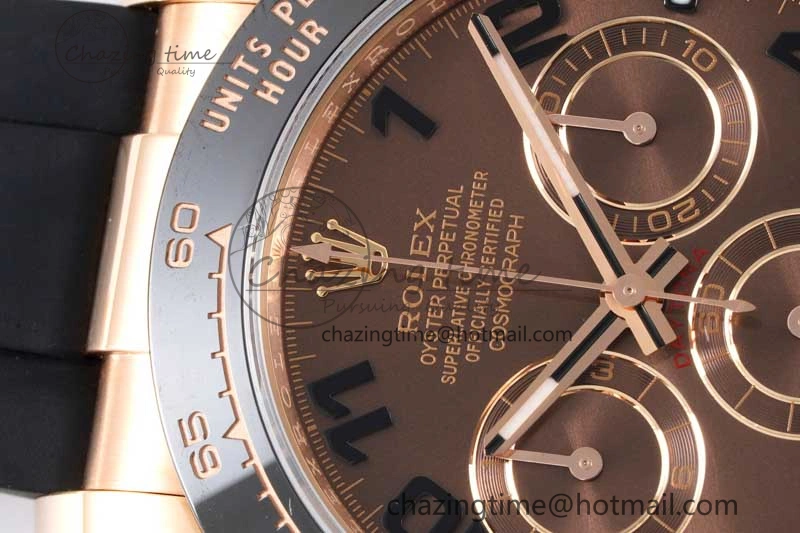 Daytona 116515 Clean 1:1 Best Edition Chocolate Dial Black Markers on Oysterflex Strap SA4130 V2