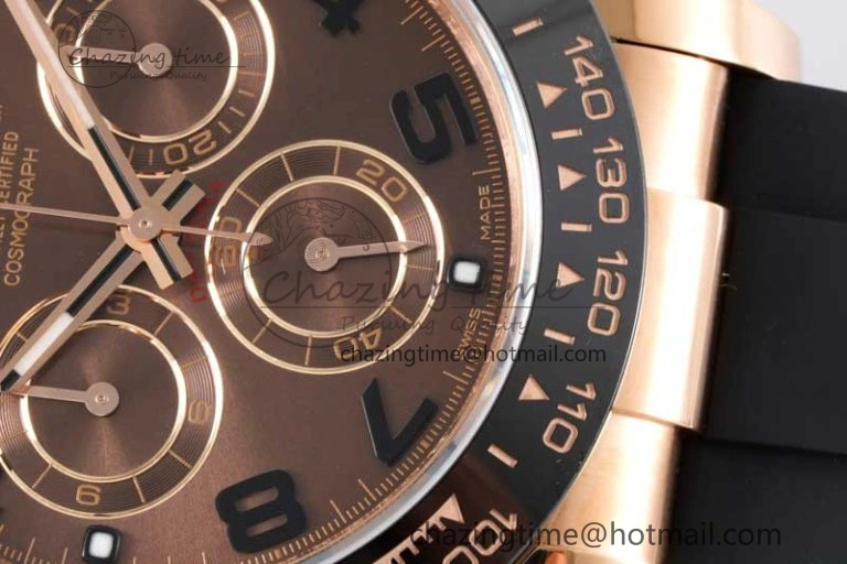 Daytona 116515 Clean 1:1 Best Edition Chocolate Dial Black Markers on Oysterflex Strap SA4130 V2