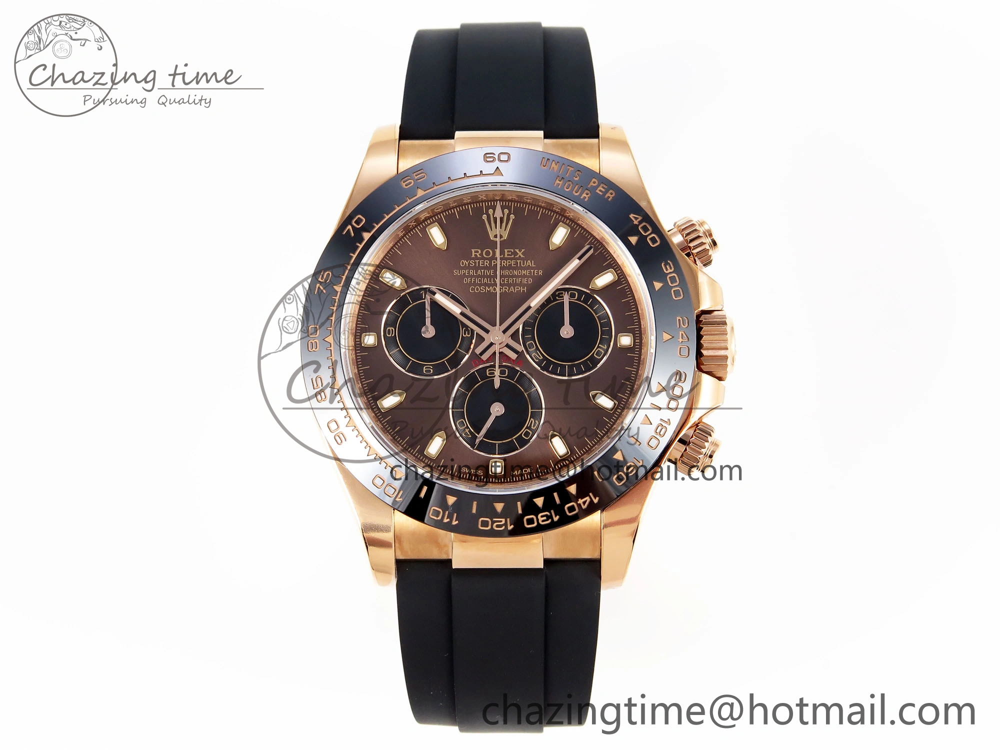 Daytona 116515 Clean 1:1 Best Edition Chocolate Dial Lume Markers on Oysterflex Strap SA4130 V2