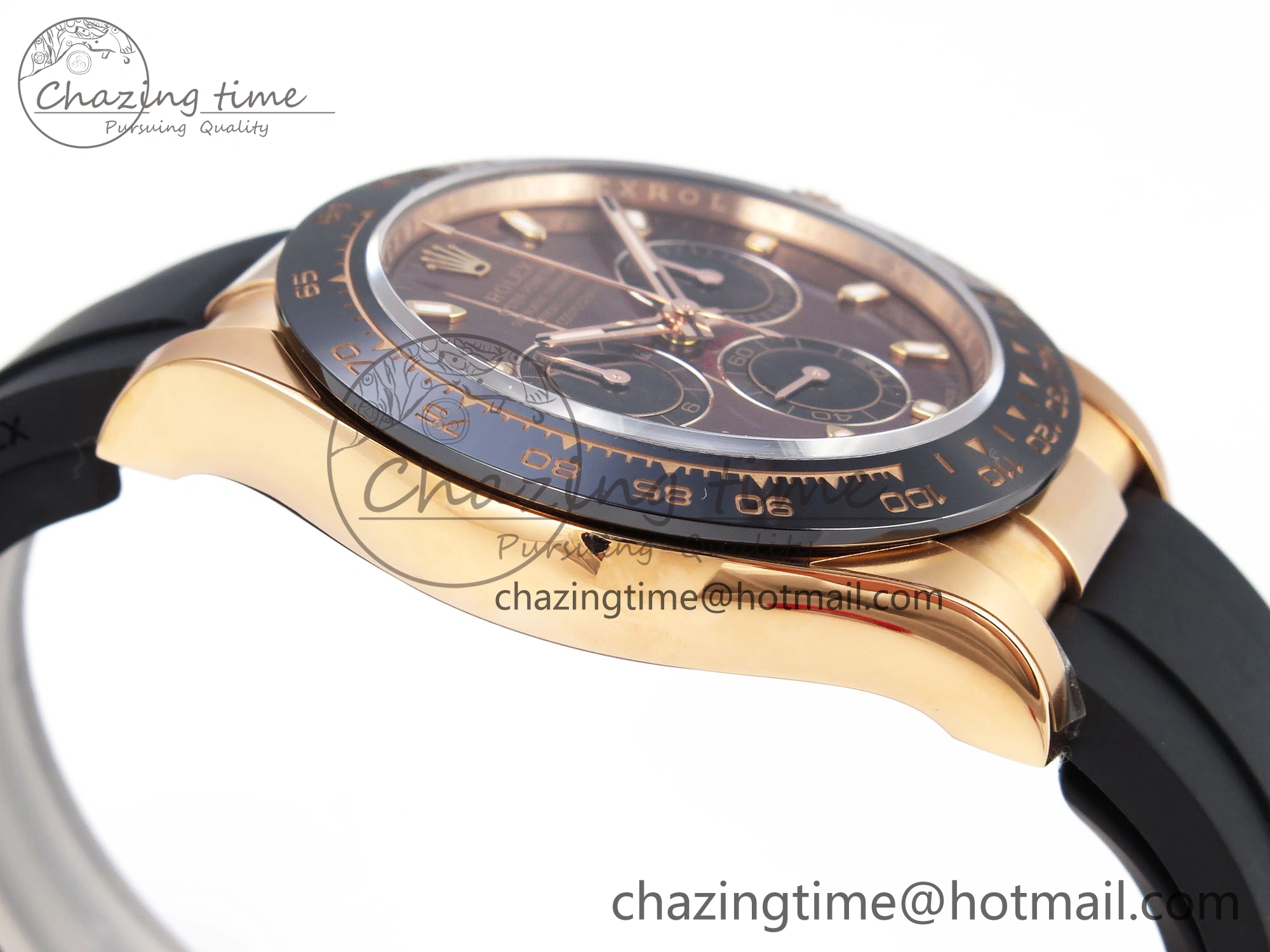 Daytona 116515 Clean 1:1 Best Edition Chocolate Dial Lume Markers on Oysterflex Strap SA4130 V2