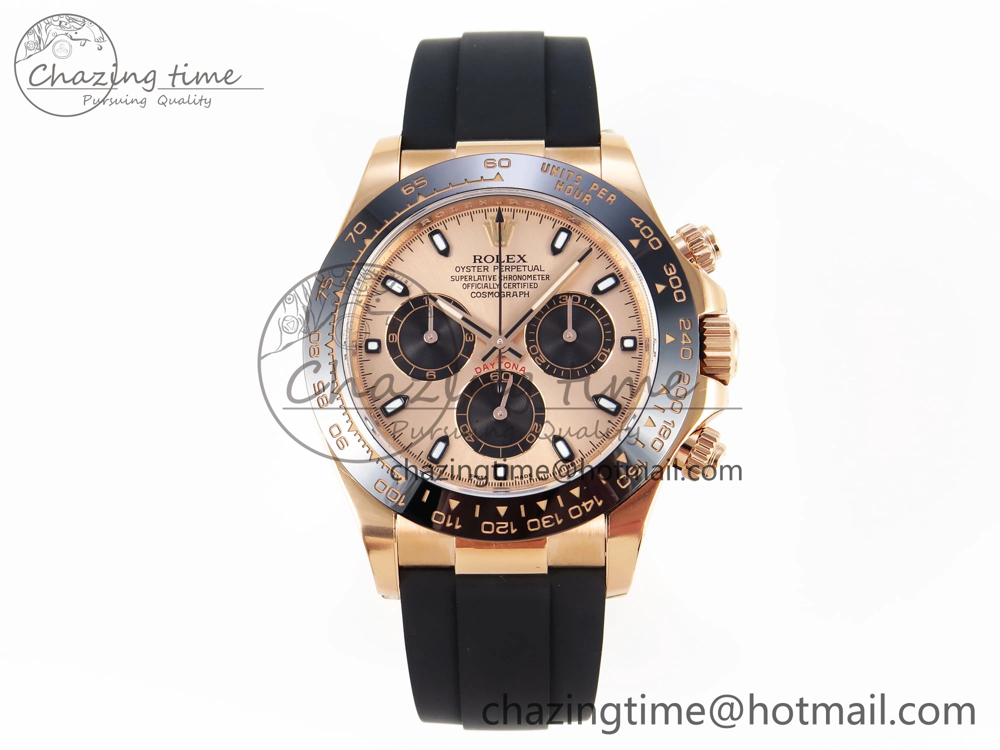Daytona 116515 Clean 1:1 Best Edition RG Dial Black Markers on Oysterflex Strap SA4130 V2