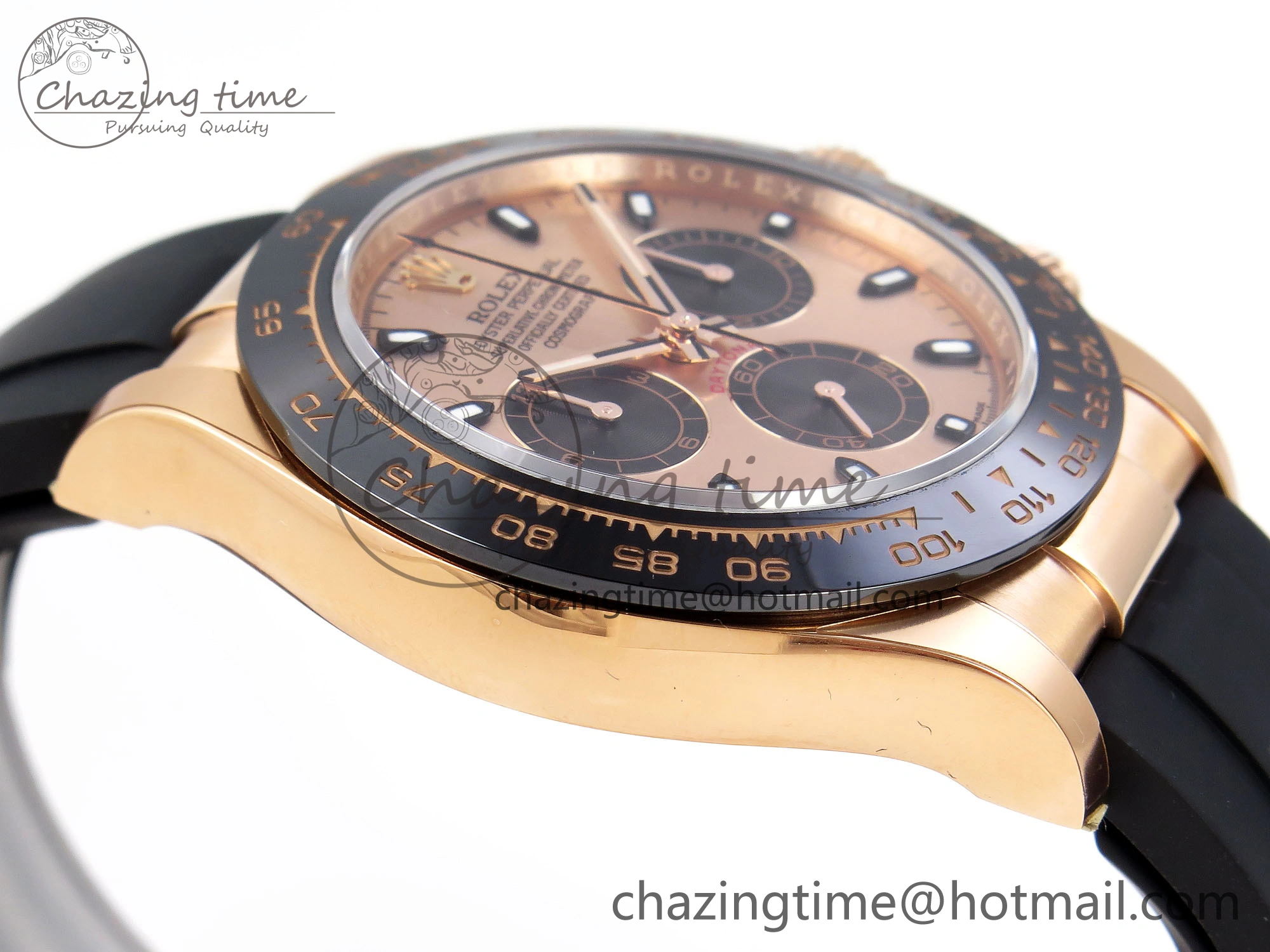 Daytona 116515 Clean 1:1 Best Edition RG Dial Black Markers on Oysterflex Strap SA4130 V2