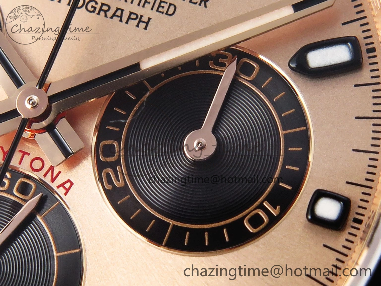 Daytona 116515 Clean 1:1 Best Edition RG Dial Black Markers on Oysterflex Strap SA4130 V2