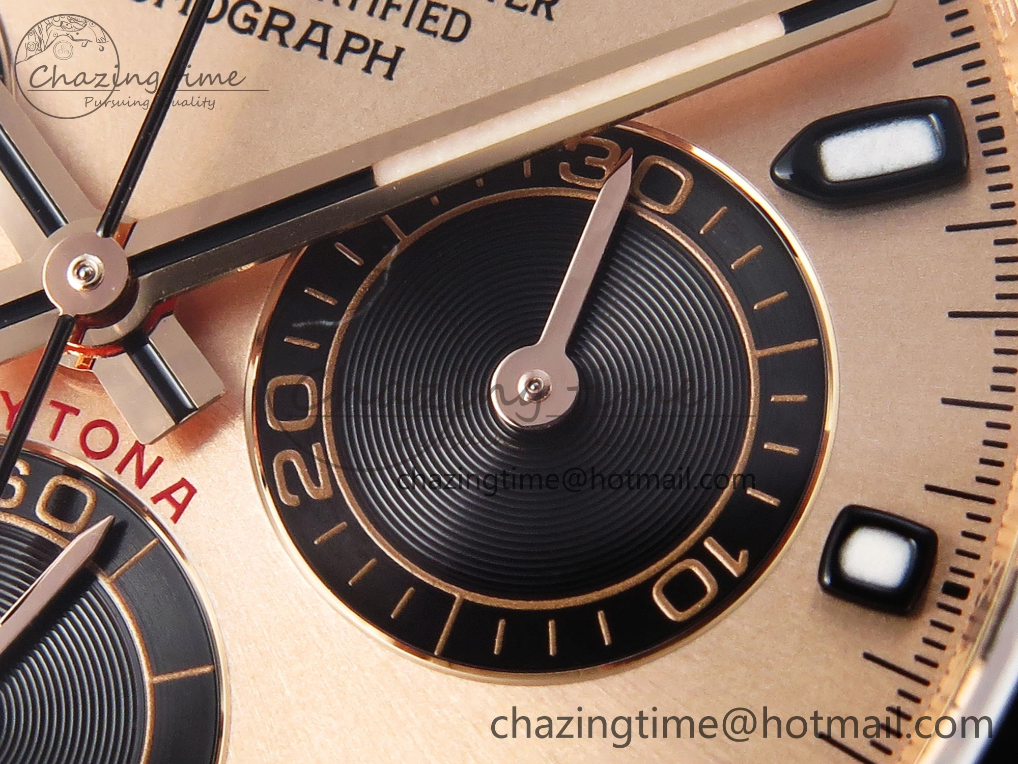 Daytona 116515 Clean 1:1 Best Edition RG Dial Black Markers on Oysterflex Strap SA4130 V2