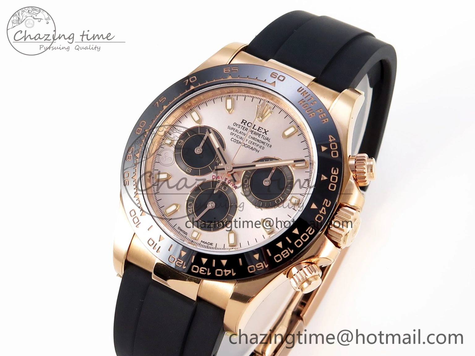 Daytona 116515 Clean 1:1 Best Edition Silver Dial RG Markers on Oysterflex Strap SA4130 V2