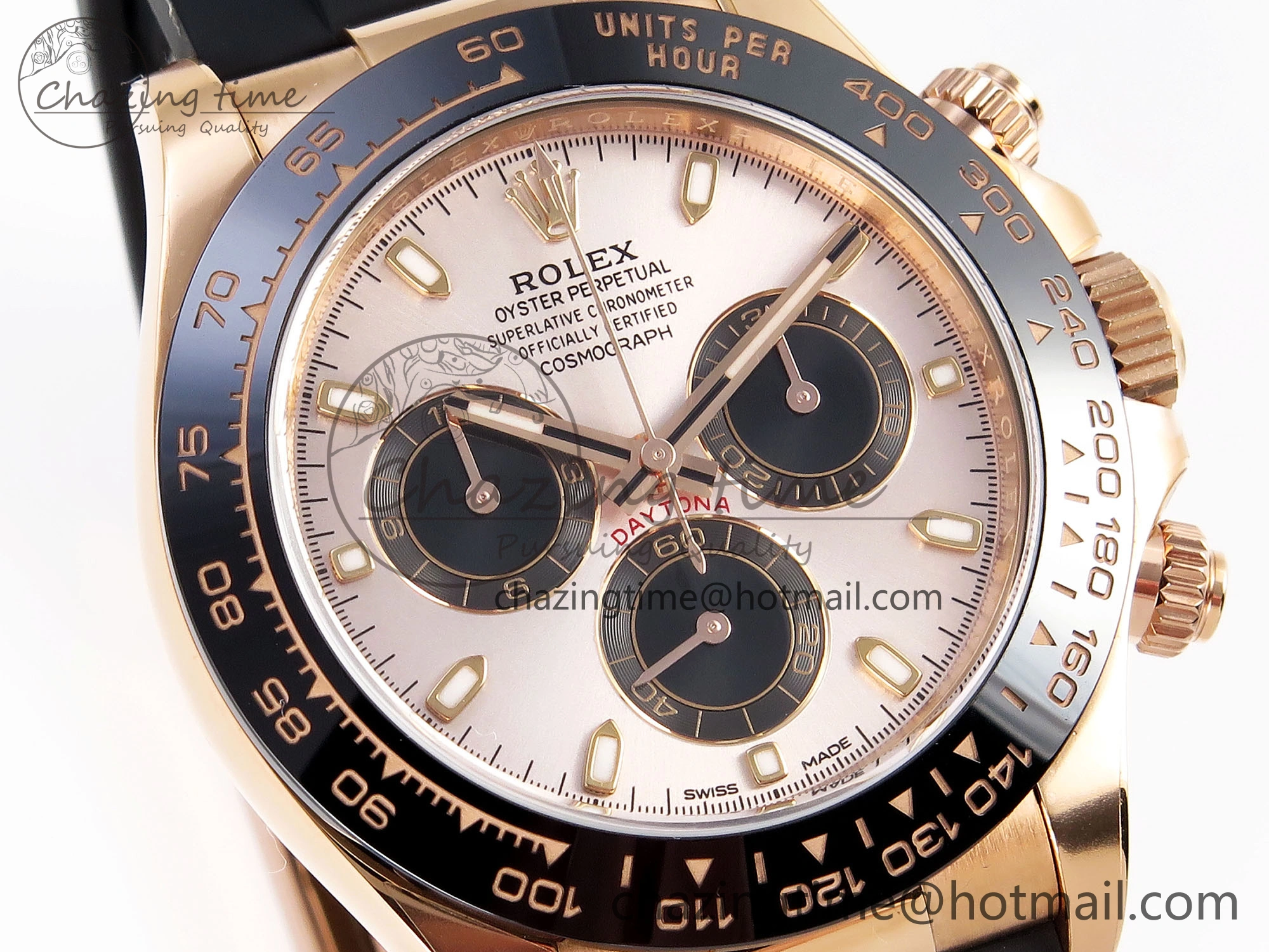 Daytona 116515 Clean 1:1 Best Edition Silver Dial RG Markers on Oysterflex Strap SA4130 V2