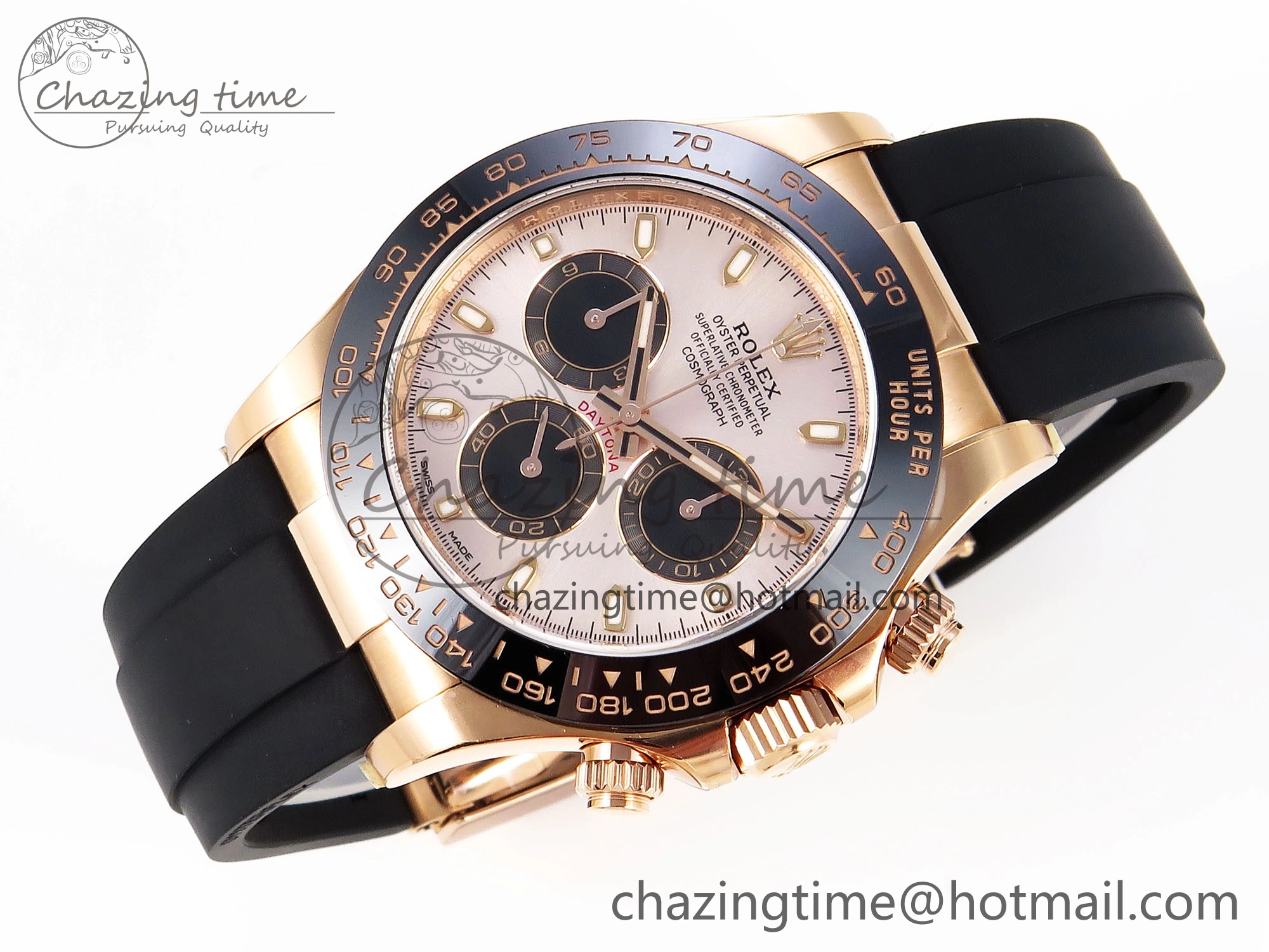 Daytona 116515 Clean 1:1 Best Edition Silver Dial RG Markers on Oysterflex Strap SA4130 V2