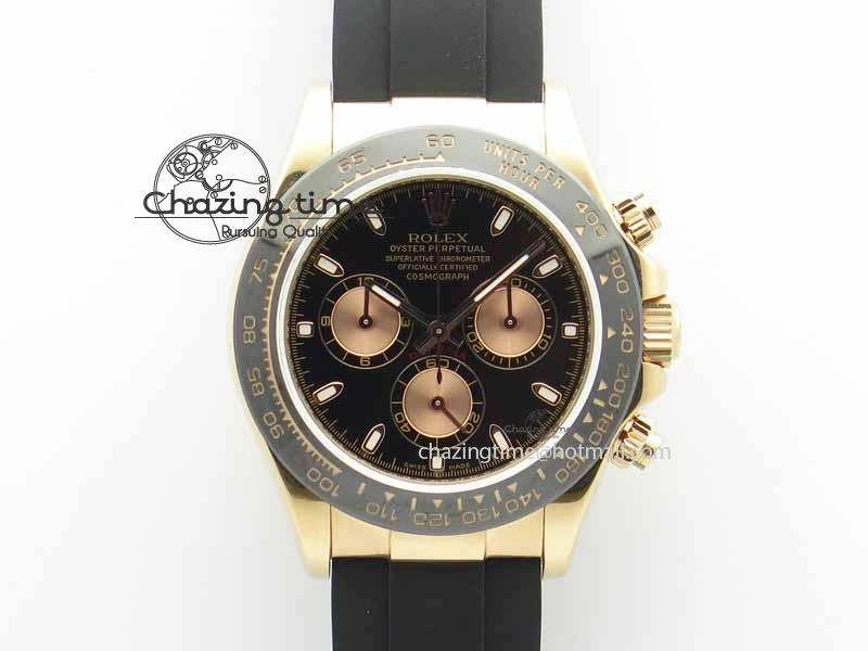 Daytona 116515 JF 1:1 Best Edition Black Dial On Black Rubber Strap A7750