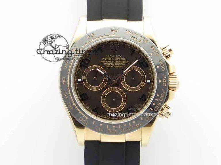 Daytona 116515 JF 1:1 Best Edition Brown Dial On Black Rubber Strap A7750