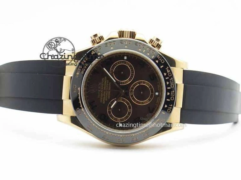 Daytona 116515 JF 1:1 Best Edition Brown Dial On Black Rubber Strap A7750